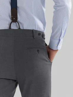 PANTALON DUOMO CRUZADO GRIS