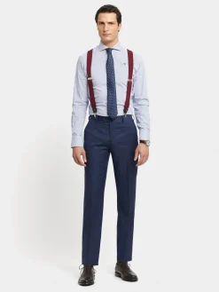 PANTALON FIL A FIL CRUZADO AZUL MARINO