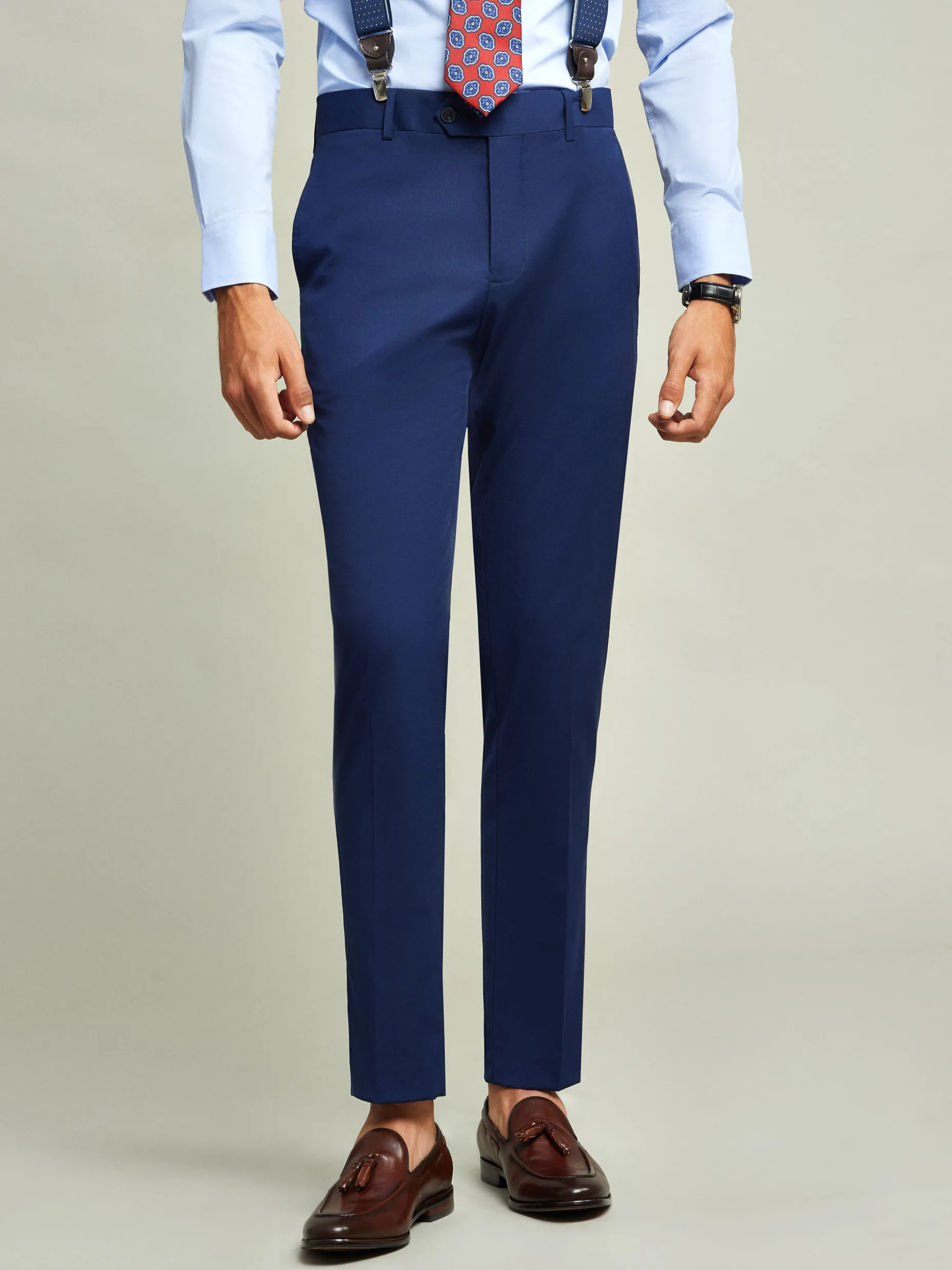 PANTALON PLAIN SLIM AZUL