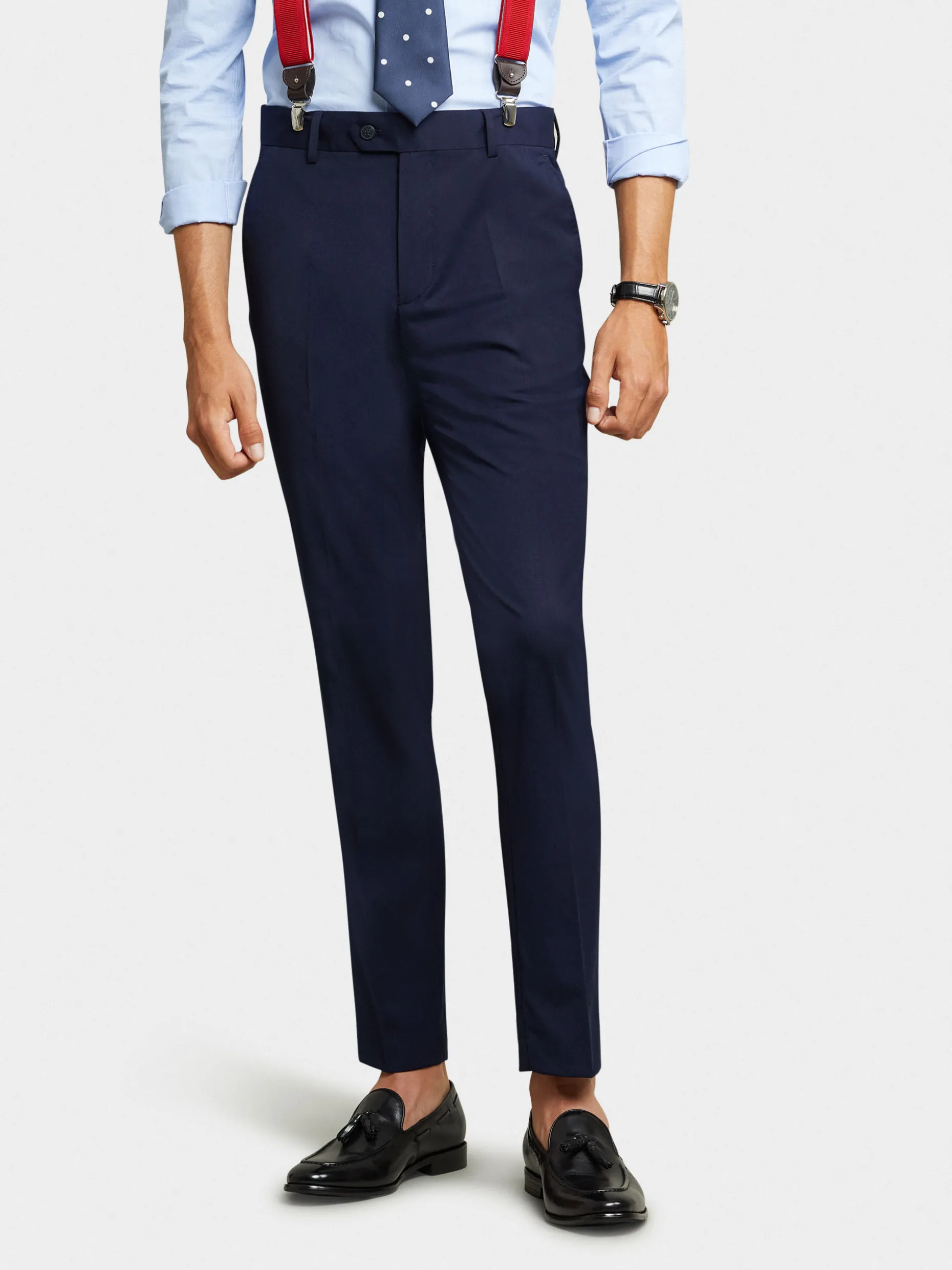 PANTALON PLAIN SLIM AZUL MARINO
