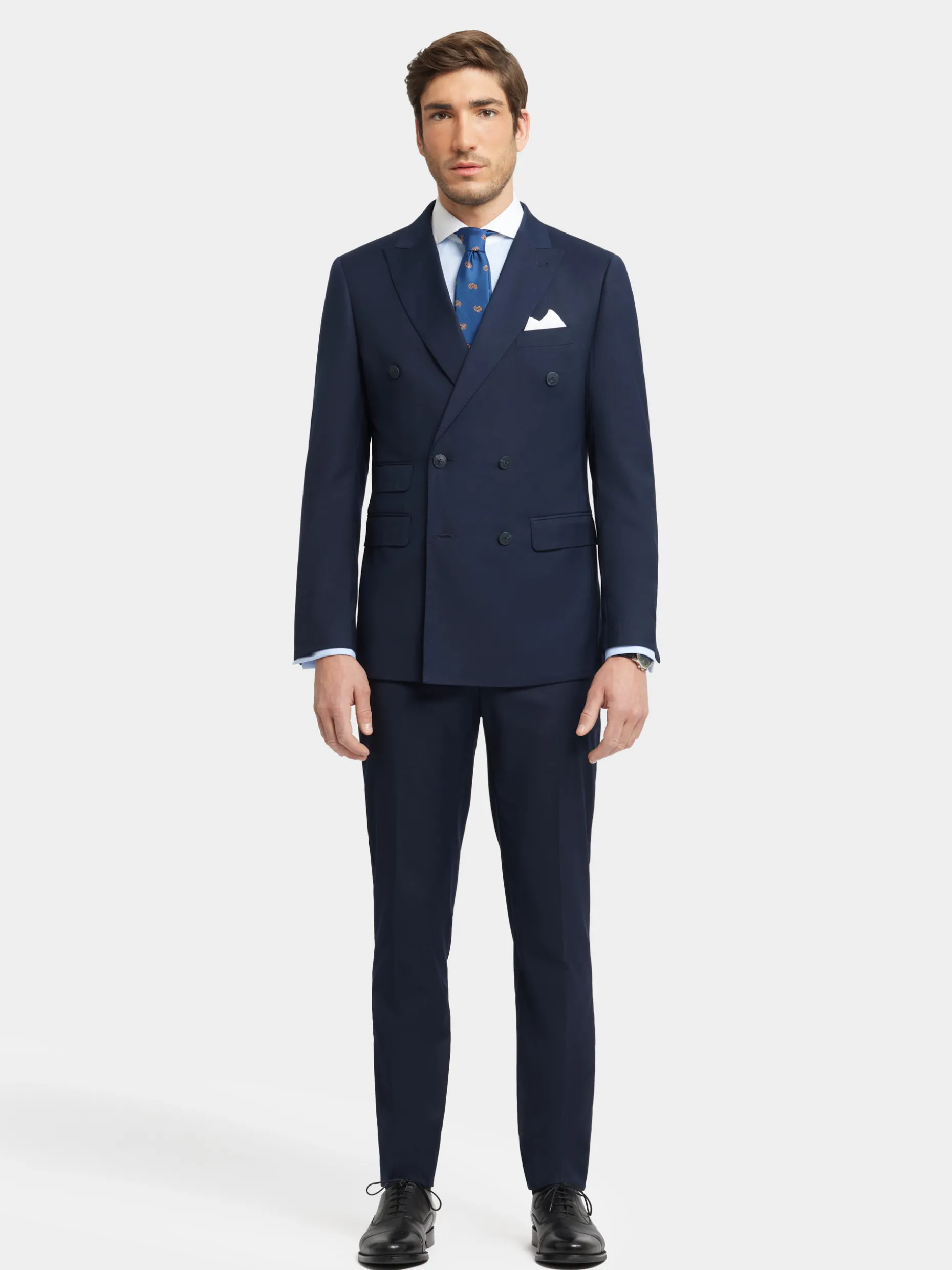 PANTALON TWILL CRUZADO AZUL MARINO