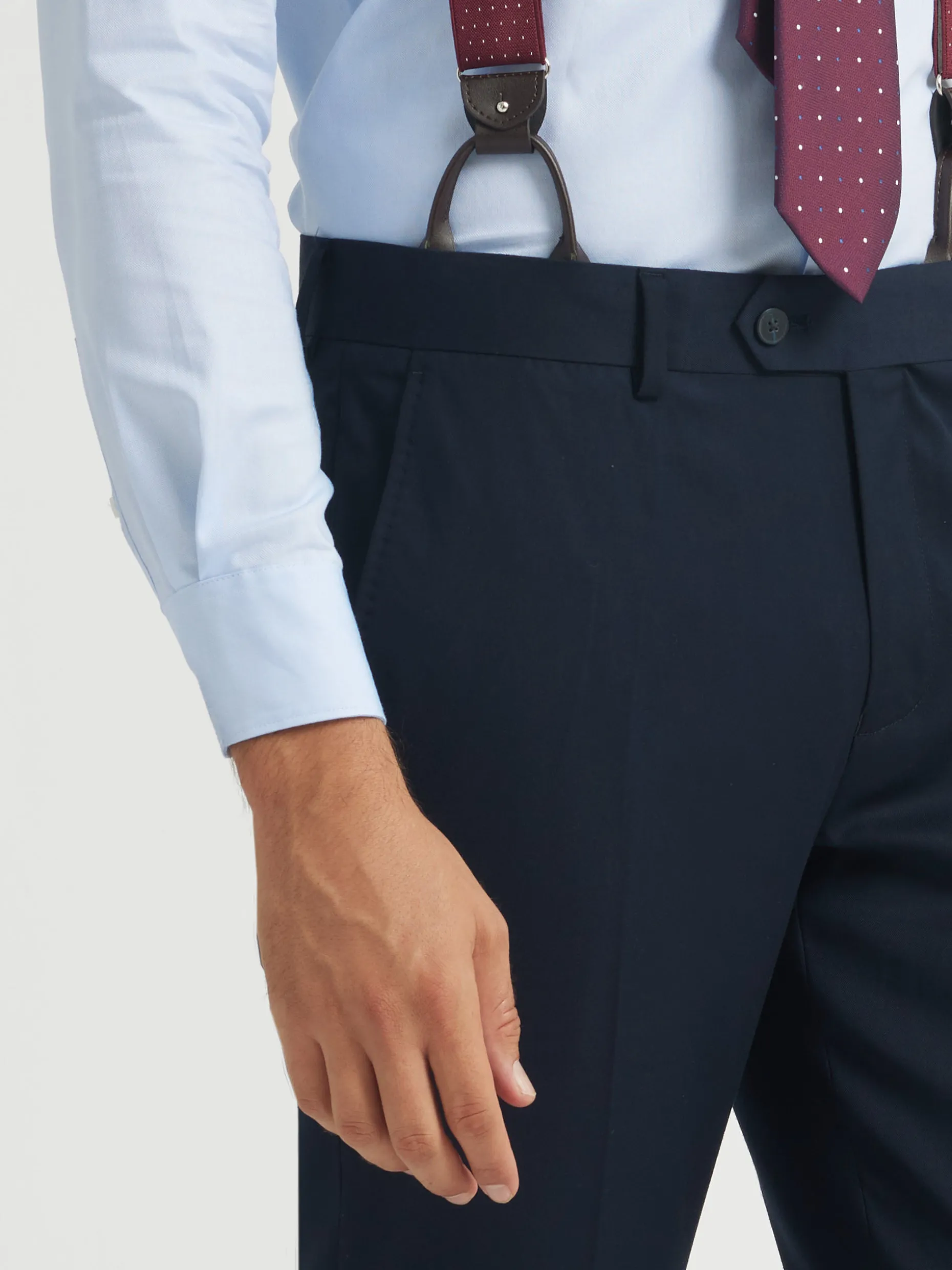 PANTALON TWILL CRUZADO AZUL MARINO