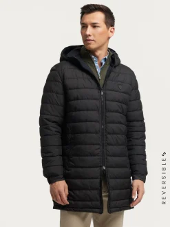 PARKA RATCHED REVERSIBLE AZUL MARINO | MARRÓN