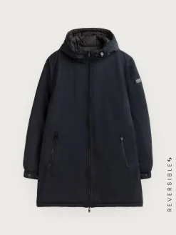 PARKA RATCHED REVERSIBLE AZUL MARINO | MARRÓN