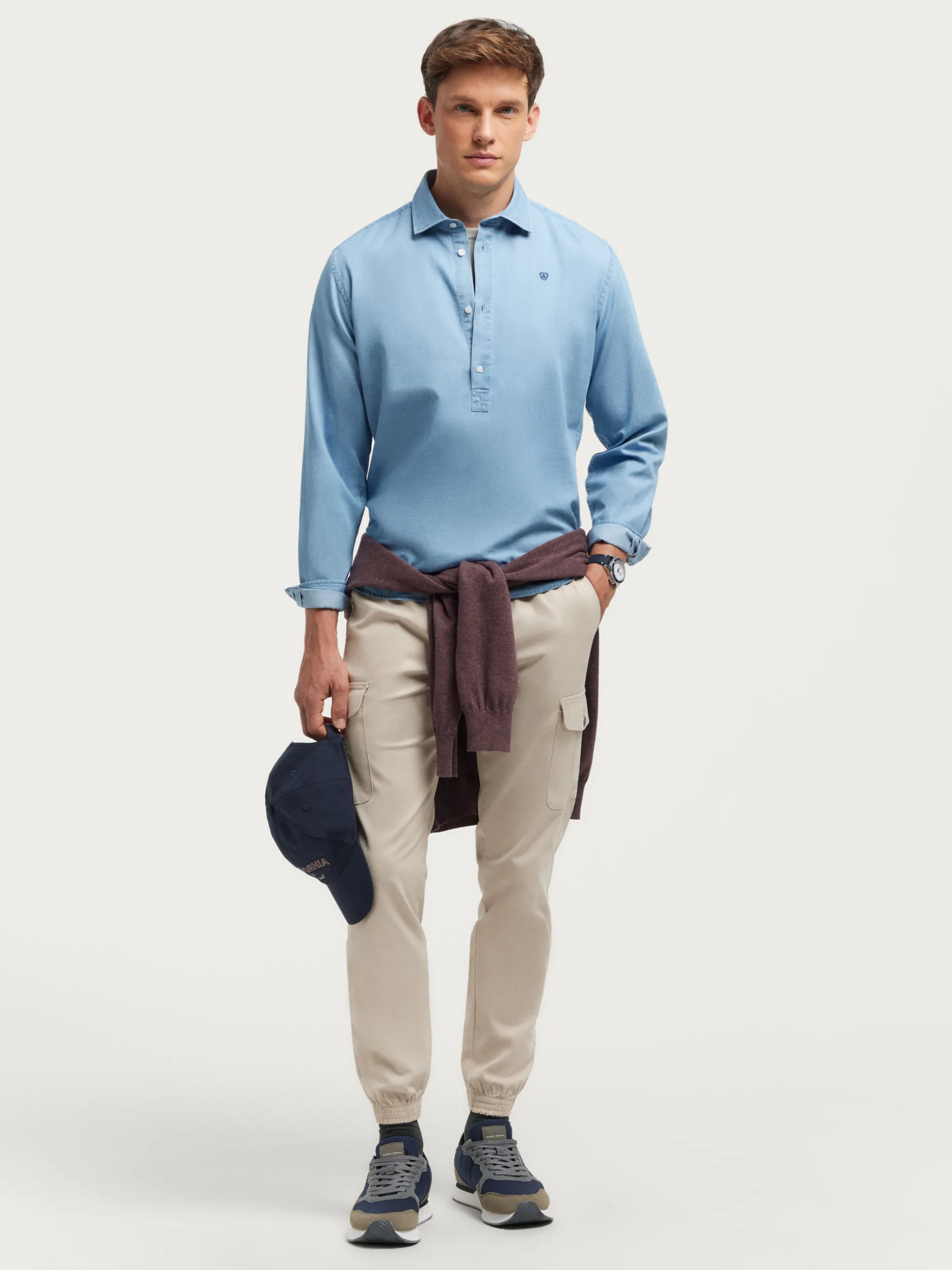 POLERA DENIM CELESTE