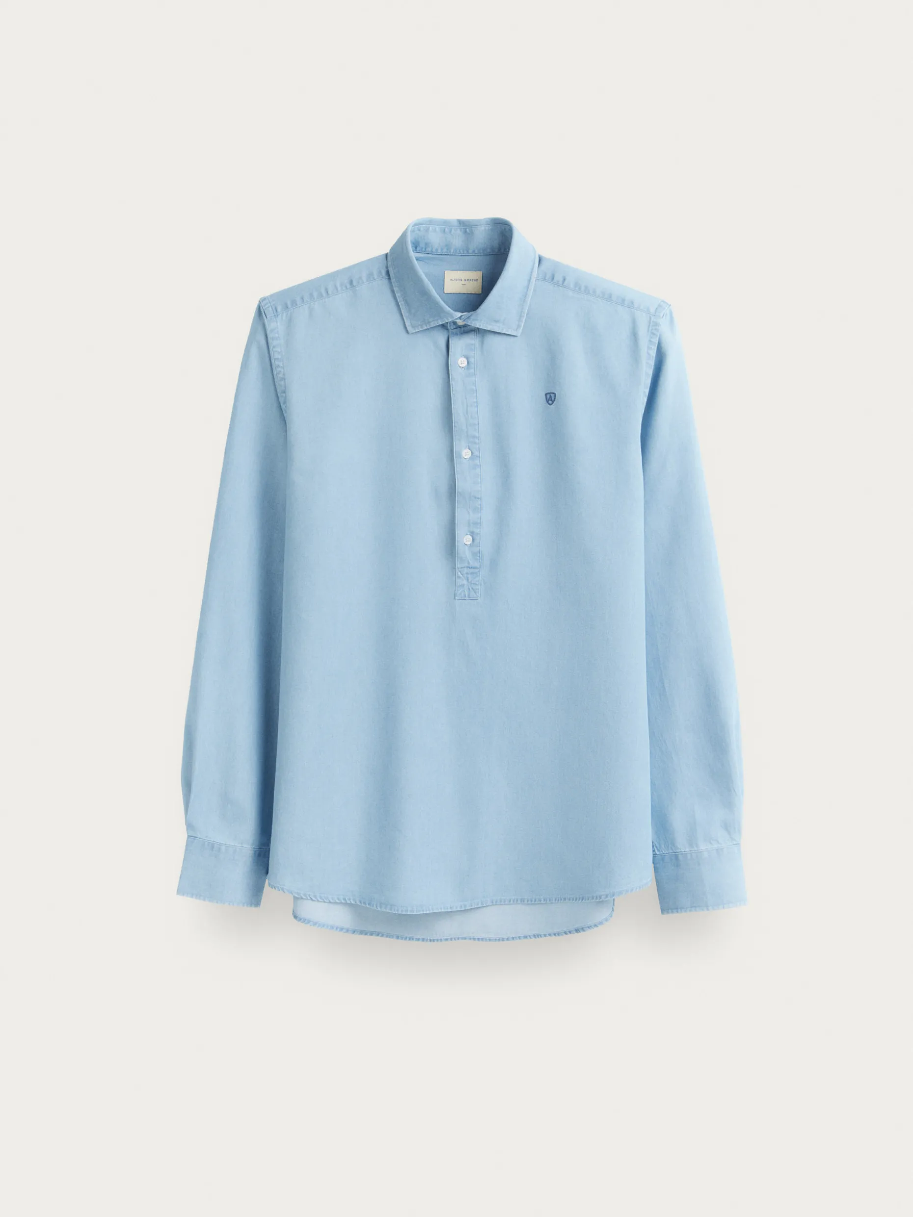 POLERA DENIM CELESTE