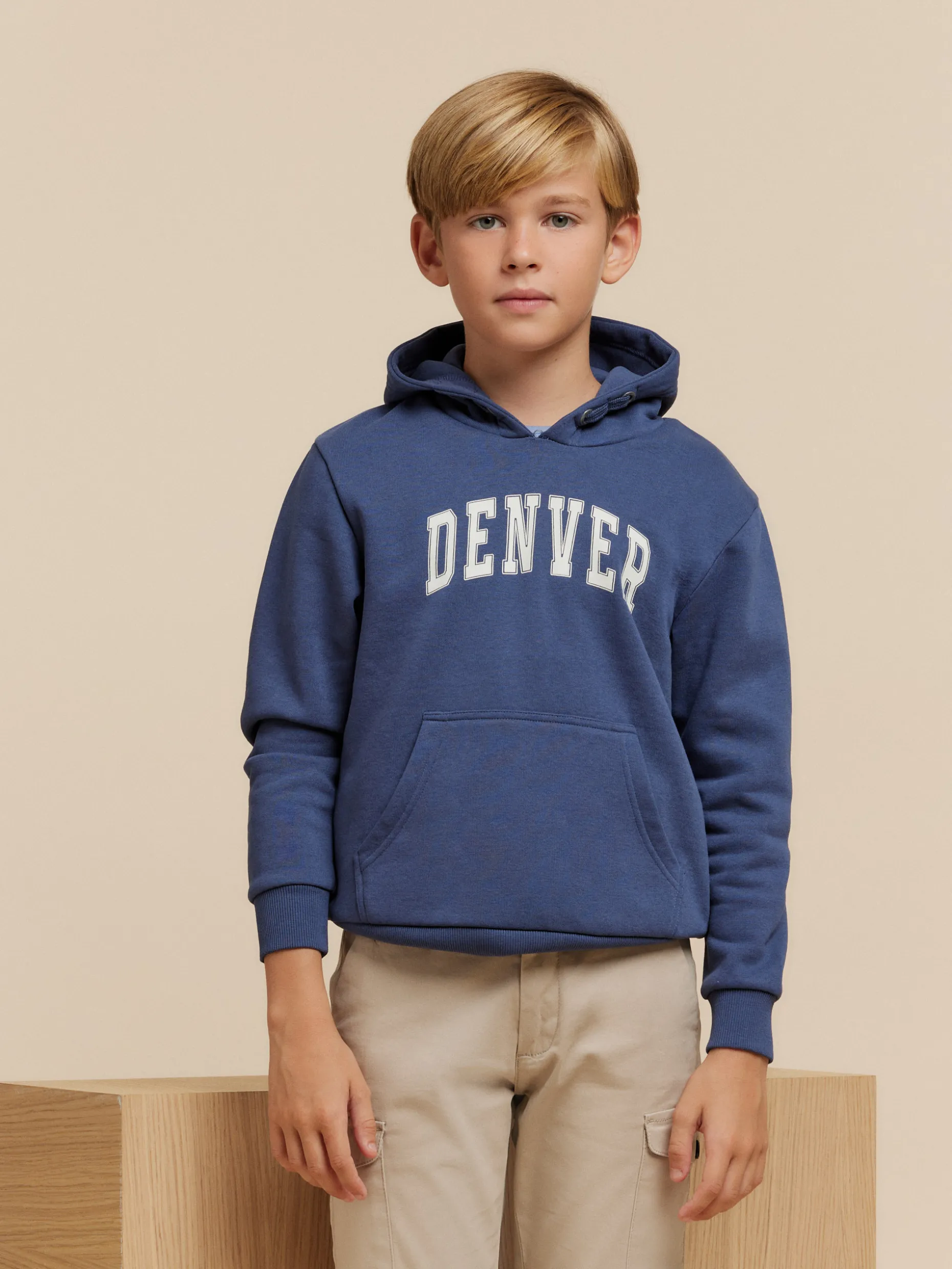 SUDADERA DENVER KIDS AZUL