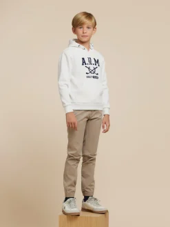 SUDADERA GOLF KIDS BLANCO