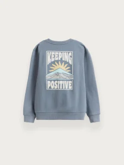 SUDADERA POSITIVE KIDS AZUL